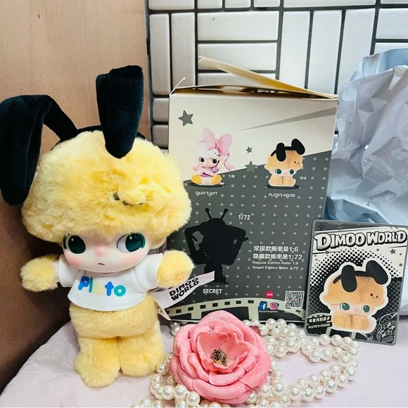 POPMART x DIMOO WORLD × DISNEY Vinyl Plush Keychain - PLUTO - OPEN BOX/BAG